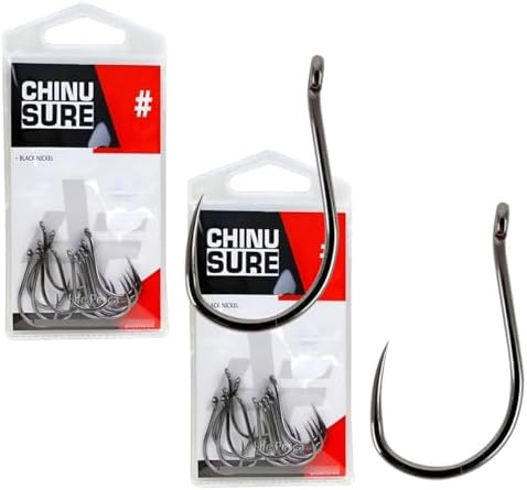 Anzol Chinu Sure Albatroz Kit 2 cartelas carbono reforçado para pesca Tilápia