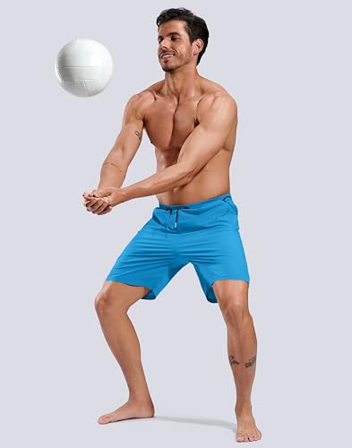 Image of G Gradual Mens Swim Trunks with Compression Liner 7 inch /9'' Quick Dry Board Shorts Swimsuit Bathing Suit for Men Zipper Pockets