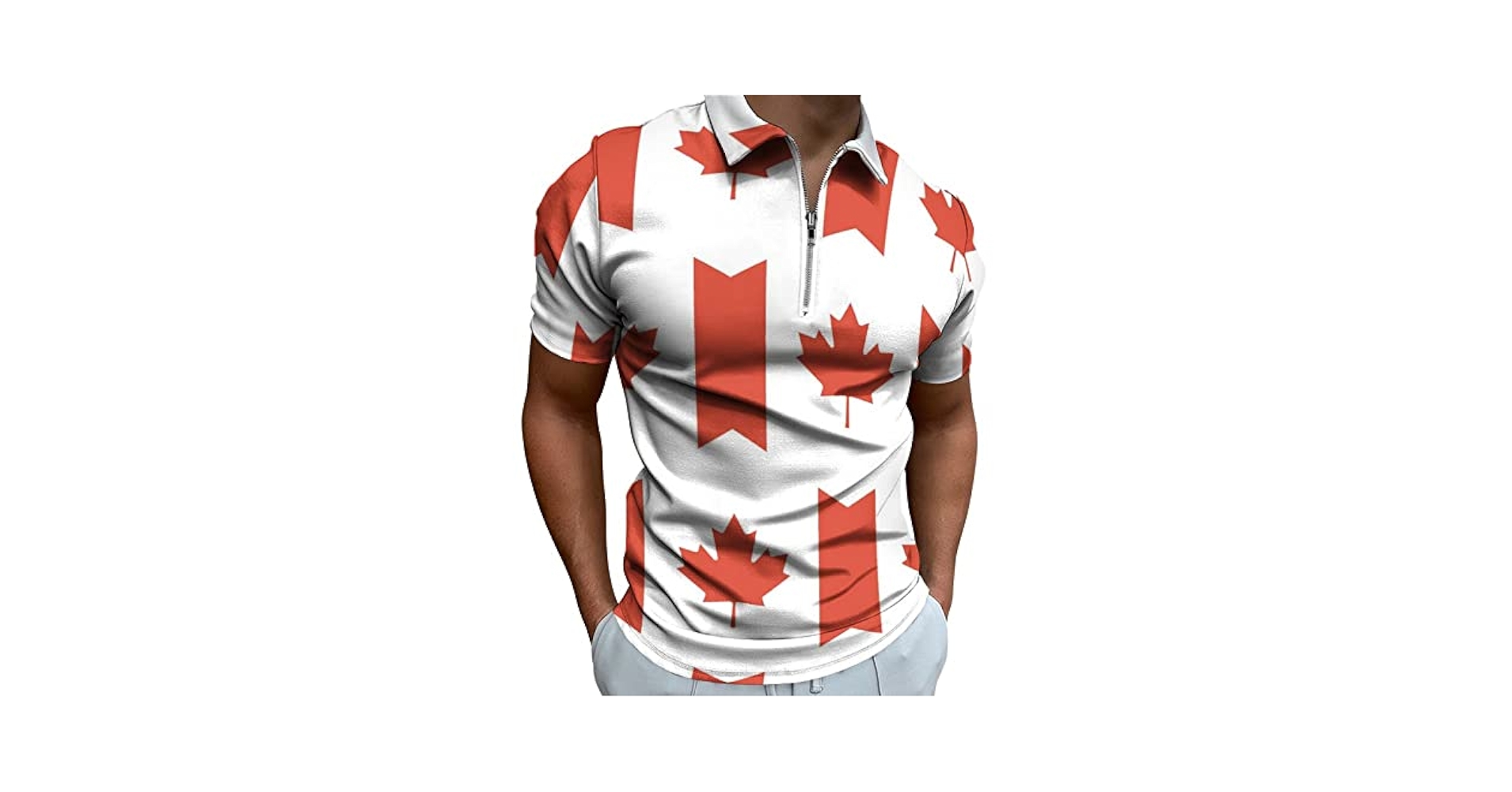 Amazon.com: Vnurnrn Canada Flag Men's Quick Dry Performance