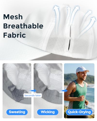 Image of Lightweight Golf Hat for Women Men, UPF 80+ Sun Protection Cap, Breathable Quick-Dry Baseball Cap for Running Sport