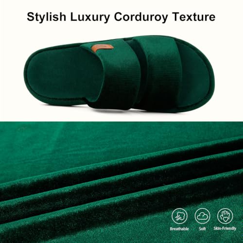 Image of LongBay Slippers for Women Memory Foam Open Toe Indoor House Shoes Gifts