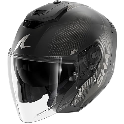 SHARK, Casque Moto Jet RS JET CARBON SPEED-TECH Carbon Anthracite Black DAK, L