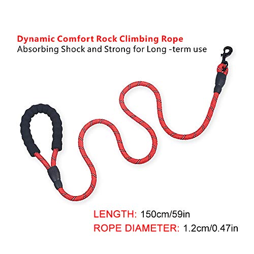 Festnight Cão de nylon reflexivo Dog Leash Dog Corda de escalada Corda de cão Chain Traction para Pe