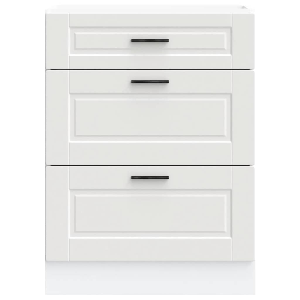 Armoire de cuisine Porto blanc bois d ingénierie