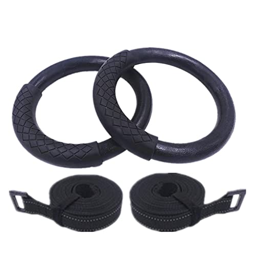 Anillas de gimnasia ABS con correas ajustables y mango de espuma