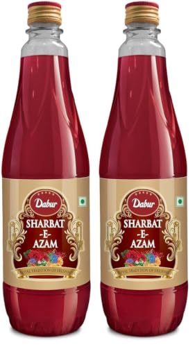 Image of Dabur Sharbat-E-Azam, 750 ml | Traditional Refreshing Summer Sharbat for Beverages, Milkshakes, Mocktails & Desserts. (Pack of 2)