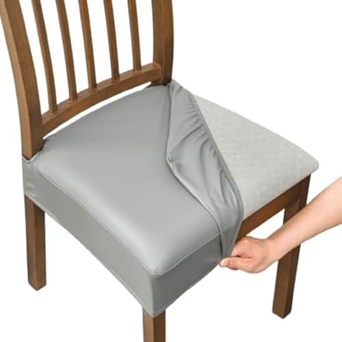 KBALOIBEV All Inclusive Buckle Leather seat Cover, Suitable for All Seasons, Thickened Waterproof and Oil Proof Leather seat Cover, seat Protection Cover