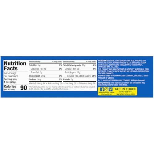 Lemonhead Hard Lemon Candy, 0.8 Ounce Treat-Size Boxes (Pack of 24)