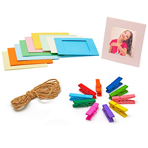 Image of Fujifilm instax Square Instant Film + Hanging Photo Frames for Square Film Assorted Colors - Deluxe Accessory Bundle (20 Exposures)