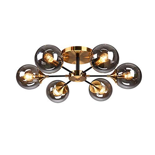 Lustre à 3 lumières suspendu noir classique style mid-century