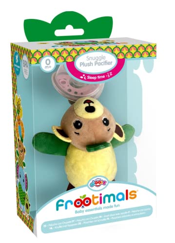 FROOTIMALS - Chupete Intercambiable con Peluche Bubba Tropibear, Sleep Time, Tacto Suave, Calma y Confort, Alivio para Bebés