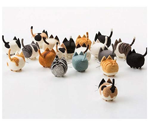 image for YSZ 4 in 1 DIY Animal Needle Felting Kit of The Faceless Cat and Dog f