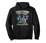 Start Strong Finish Stronger – Regalo para ciclistas. Sudadera con Capucha