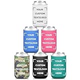 Paintechz Custom Neoprene Can Coolers 100 Pack, Personalized Logo, Photo or Text Bulk - as Weddings, Parties, Anniversary Decorations - Great for Beer, other Beverages