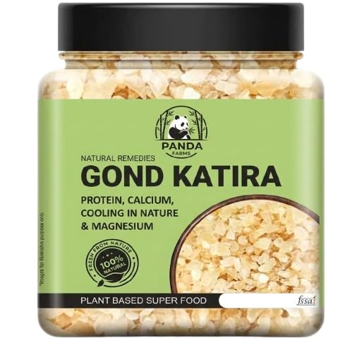 Panda Farms Gond Katira 100g | Premium Tragacanth Gum Crystals | Katira Gond | Kathila Gum | Natural Edible Gond | Summer Cooling Drink Ingredient | Falooda, Sharbat & Dessert Mix