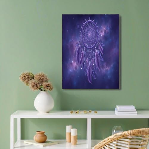 Attrape-rêves mural art moderne violet pour une décoration zen - 2