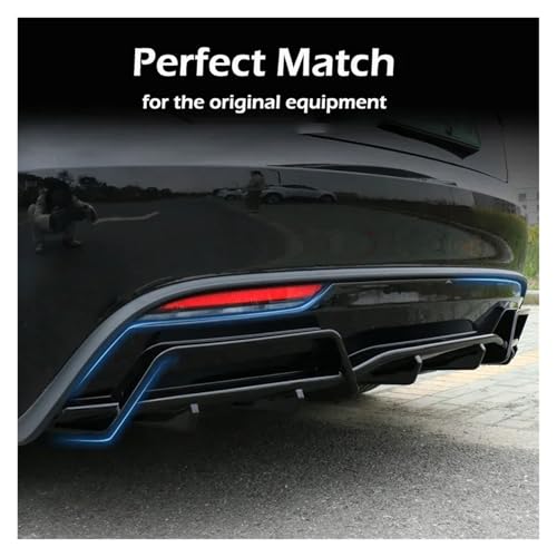Séparateur de pare-chocs arrière Tesla au design sport noir brillant pour Highland 2024 - 4