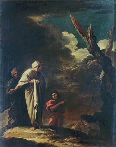 Tableau paysage Salvator Rosa toile 60x90cm pour mur vide sans éclat