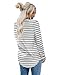 Dofaoo Crewneck Sweatshirts Women Fall Fashion Must Haves Long Sleeve Shirts Cute Tops Loose Winter Clothing Striped Black L