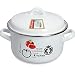 Produktbild KADAX Kochtopf mit Deckel, Topf, Stahl-Emaille, Suppentopf mit ergonomischen Griffe, Gemüsetopf für alle Herdarten, auch Induktion, Fleischtopf, stabil, rund (22cm, 4.6L, Weiß)