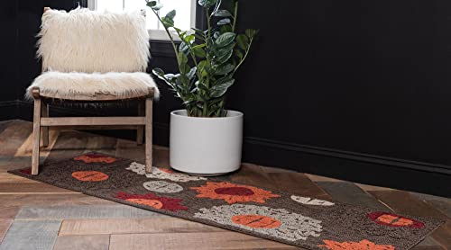 Tapete decorativo Unique Loom 65x185 cm marrón naranja miniatura 2