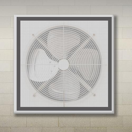 Classic Mosquito Net for Window - Exhaust Fan Ventilation Mesh for Bathroom & Kitchen | Pre-Stitched 30x45 cm, Grey | 120 GSM Fiberglass with Self-Adhesive Tape