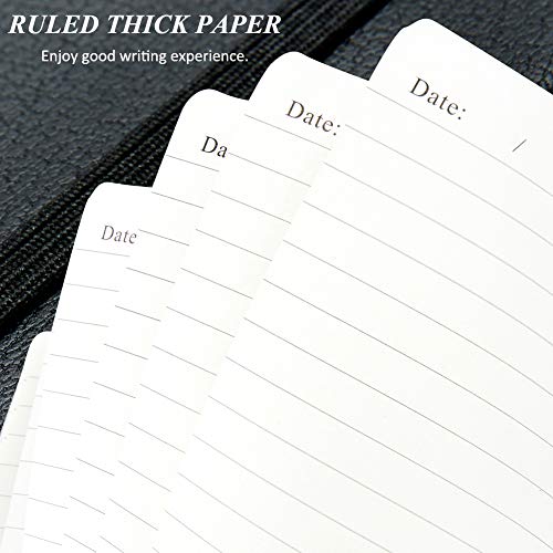Joynote A5 Hardcover Notebook, College Ruled Journals With Pocket, Premium Thick Paper Faux Leather Writing Notebook With Pen Loop, 96 Sheets/192 Pages, 5.75 X 8.25 Inches #TOP2
