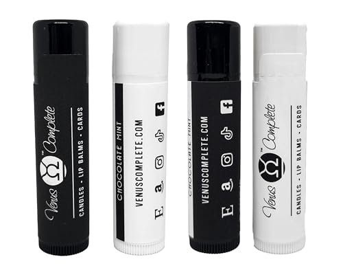 Handmade Custom Business Card Lip Balm – Personalized Beeswax Lip Care | Glossy or Matte Label | Logo for Promotional, Marketing