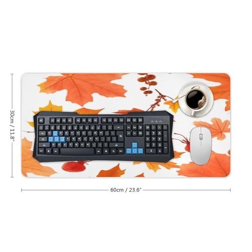 Pad Mouse Grande con Base Antideslizante de Hojas de Arce miniatura 2