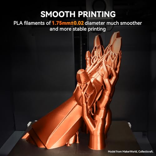 Image of TECBEARS Silk Filament 1.75, Shiny Silk PLA Filament, 3D Printer Filament with Smooth Silky Surface, Dimensional Accuracy + /- 0.02mm, Fit Most FDM 3D Printers, Silk Red 1KG
