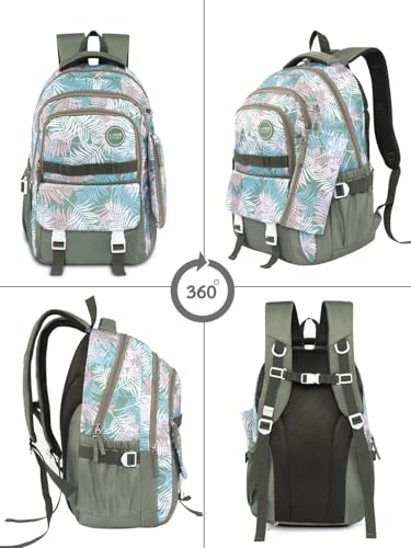 Image of Lavie Sport Foliage Laptop Backpack | 36 Liters | Fits Upto 16 Inch | Laptop Compatiable | Rain Cover | Gift for Boys & Girls
