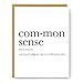 Common Sense definition - Unframed art print poster or greeting card