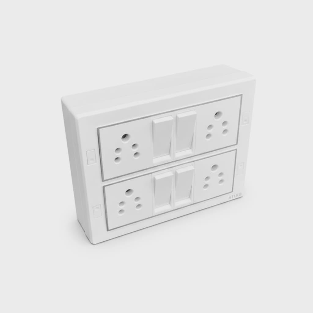 12 Module Extension Board with 10A Switches and Universal Sockets for Efficient Power Management-image-47