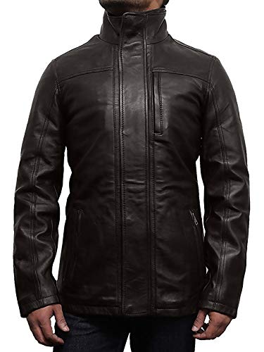 BRANDSLOCK Mens Genuine Biker Leather Jacket Coat Designer Style4