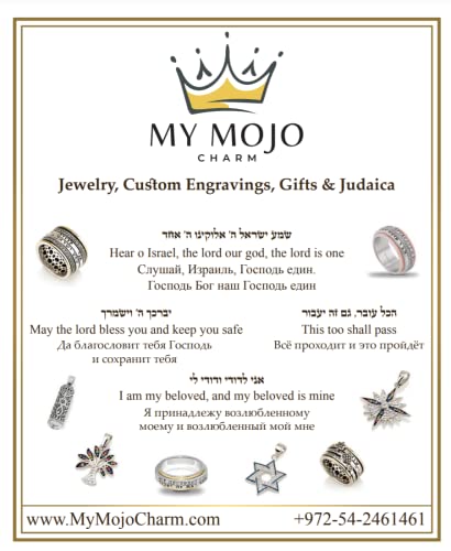 Personalized Silver 925 GRFATED In Messianic Highlighted Symbol & SHEMA ISRAEL Spinning Ring Jewish Prayer Judaica Israel Ring3