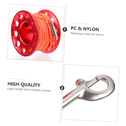 Carrete de buceo de aluminio PRETYZOOM con diseño resistente y antioxidable 6
