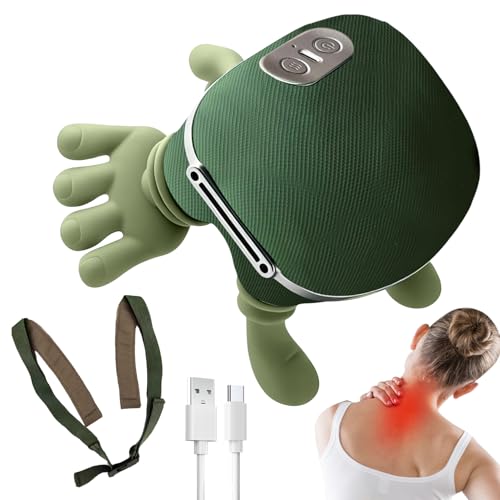 Masajeador De Cuello - Masajeador Para Hombros Con 3 Niveles De Intensidad Y 2 Niveles De Calor | Trapecio Cervical Simulado Con Mano Humana Para Casa, Viaje, Tras Ejercicio, Uso Diario, Viaje Largo