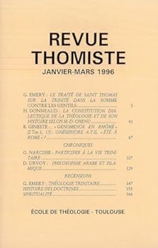 Paperback Revue Thomiste - 1/1996 [French] Book