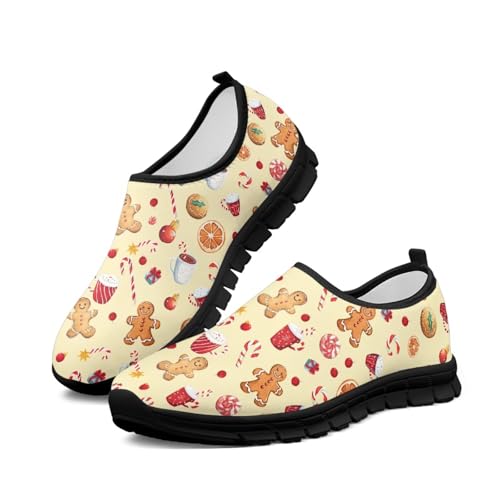 JoyLamoria Snowman Print Slip on Shoes Womens with Arch Support Men Business Causal Loafers2