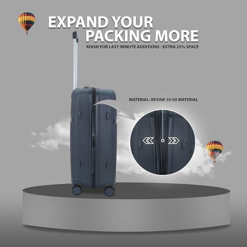 Image of AMERICAN TRAVELLER Fly Luggage Trolley Bags Set of 3 | 360 Spinner Wheels | Polypropylene, Lightweight Large Expandable Hardshell, 8 Disc Wheels, TSA Type Lock
