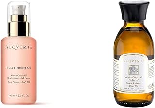 ALQVIMIA Bust Firming Oil - Aceite reafirmante de busto, 100 ml & Alqvimia - Aceite corporal reductor 150ml