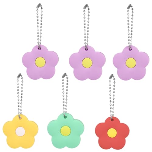 BESPORTBLE Fundas de Silicona para Llaves Grandes Multicolor Juego de 6 Piezas Diseño de Flores Flexibles para Organización y Uso Doméstico Estilo Aleatorio
