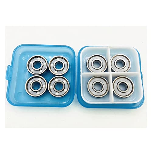 SUOFEILAIMU 608 ABEC-11 Ceramic 5 Balls Bearing for Skateboard Inline Skate Longboard Roller Skates Stable Ceramic Skate Bearings (Color : 8pcs)