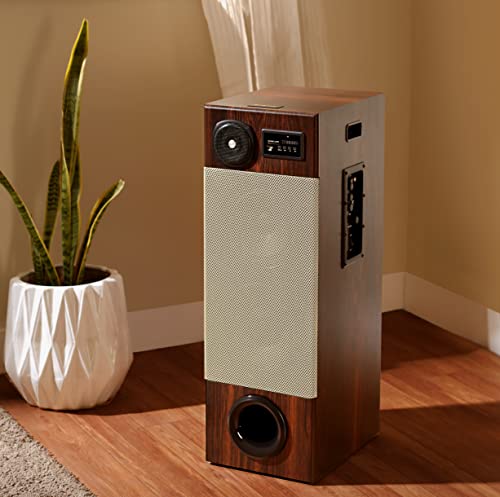 Image of Obage ST-777 100 Watts Single Tower Home Theatre System Tri-Amped with Karaoke, Bluetooth 5.0, Optical in, FM, USB, AUX