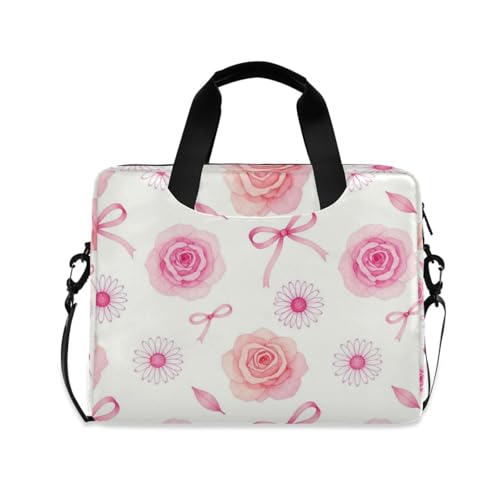 Maletín para portátil 15.6" rosa con flores miniatura 1