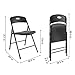 COSCO Solid Resin Plastic Folding Chairs, 4-Pack, Black