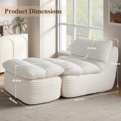 Silla decorativa sin brazos en espuma premium sofá cama premium beige 3