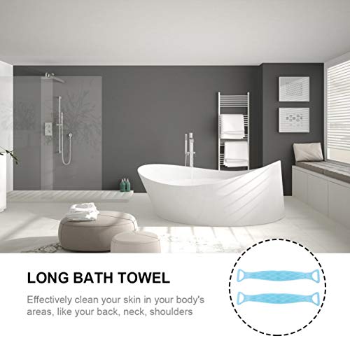 HEALLILY 2 Pcs Esfoliante de Volta de Silicone Esfoliante Corpo Longo para TrÃ¡s Massagem Escova Toa