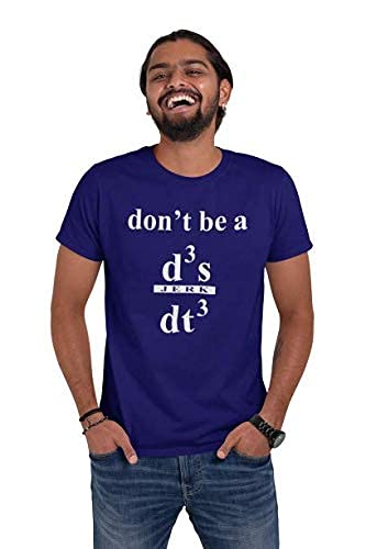 THREAD MONKMen's Cotton Printed Round Neck Half Sleeves Regular Fit T-Shirt Blue