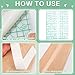 Lothee 40 Pcs Thigh Lift Tape Cellulite Adhesive Waterproof Body Lifting Tape for Saggy Skin Tummy Arms Inner Leg for Beauty Women (Straight Edge,3.94 x 3.94 Inch)